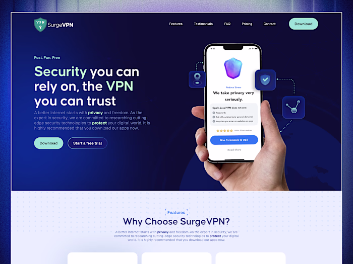 CRO focused SaaS app landing page design Using Figma 