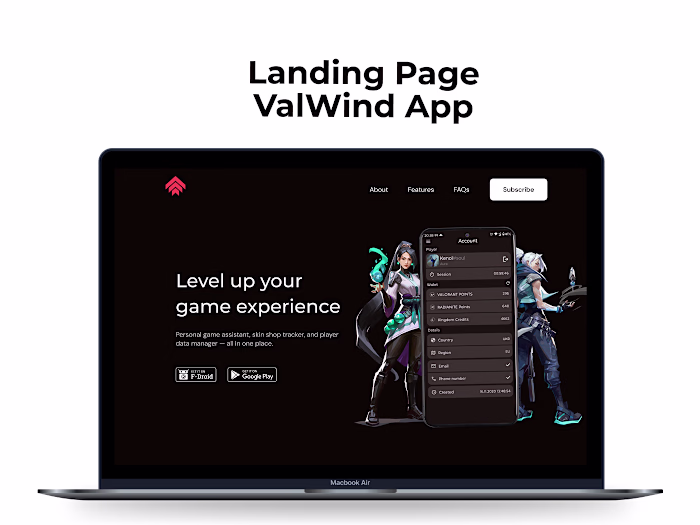 This is the landing page