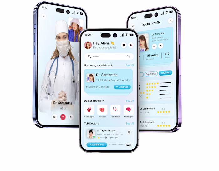 Doctor Appointment Mobile App UI/UX Design