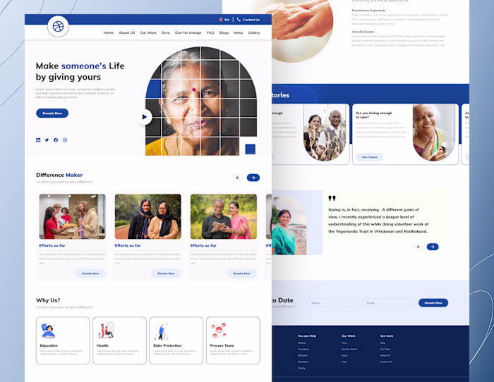 Donation Organization - Website UI/UX Design and Development