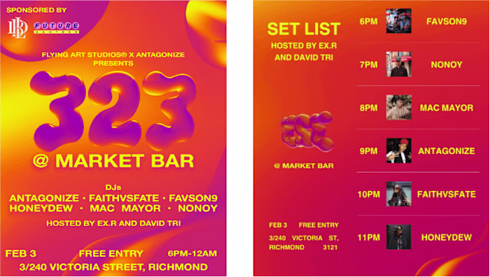 323 Event Logo & Social Media