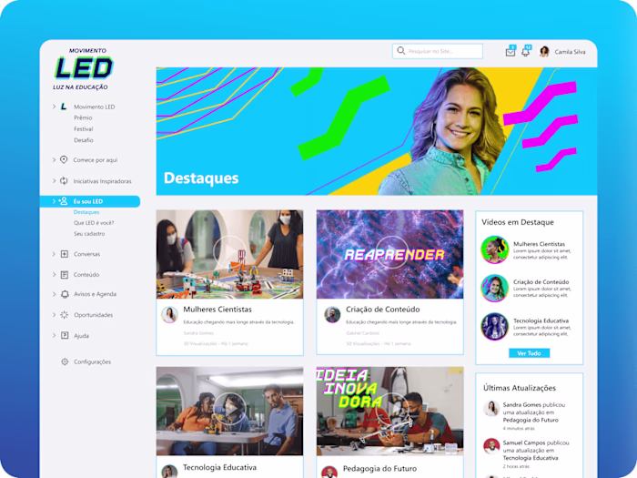 Mobile-First Educational Platform Design for Movimento LED