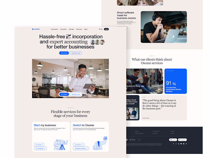 Business Landing Page UI