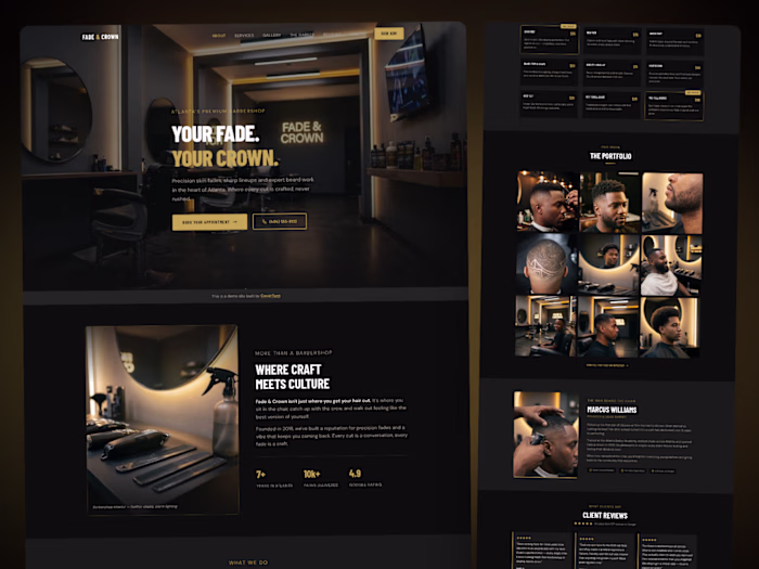 High-End Barbershop Concept Design