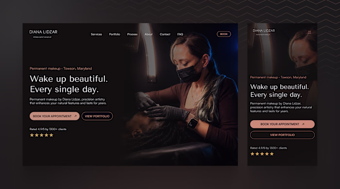 Permanent Makeup Studio Website Design