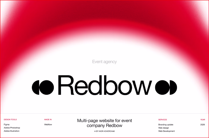 REDBOW Event Agency Website Design