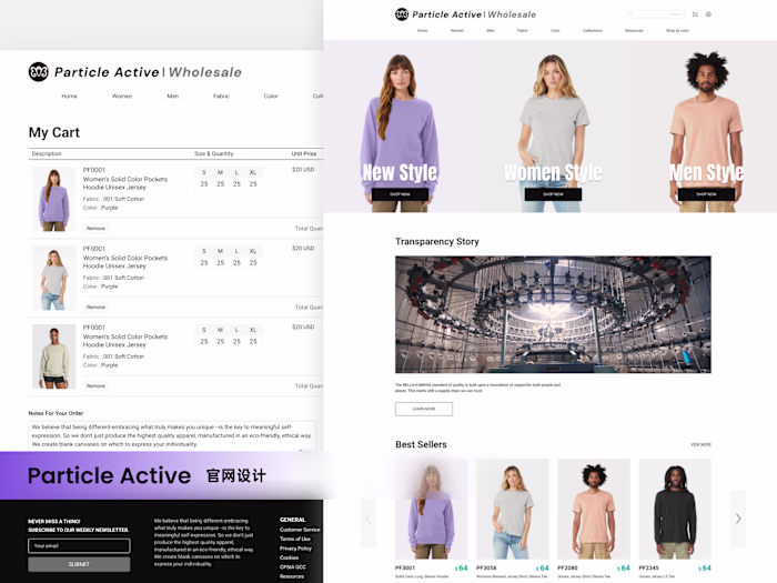 Particle Active Website Design
