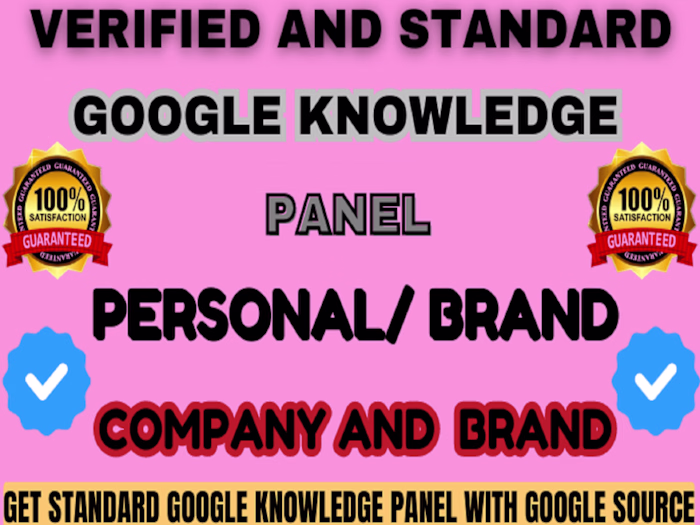 I will create a lifetime verified google knowledge panel 