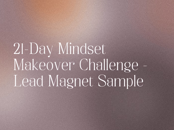 Lead Magnet Sample