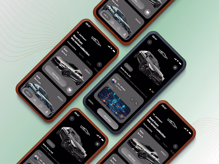 Sport Car Rental App - Mobile UI Design