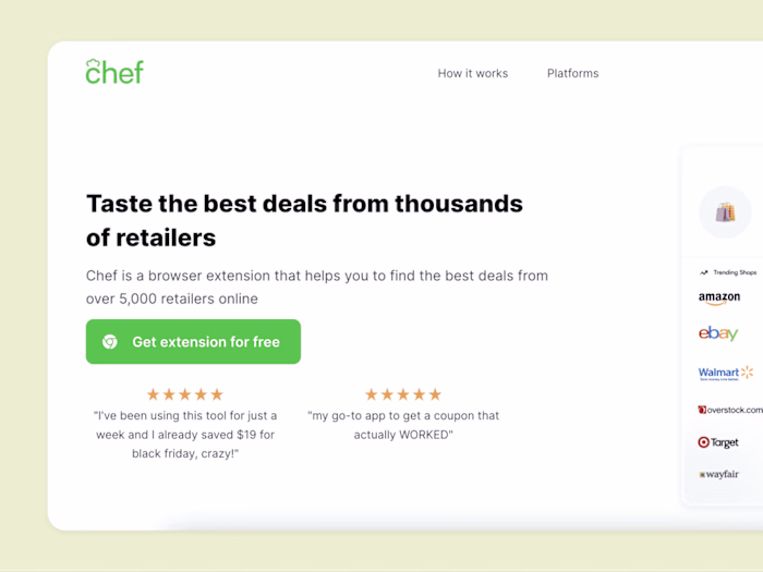 Responsive landing page for a chrome extension product page