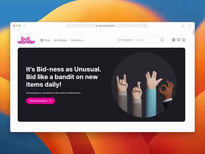 BuyWander Auction Platform Revamp