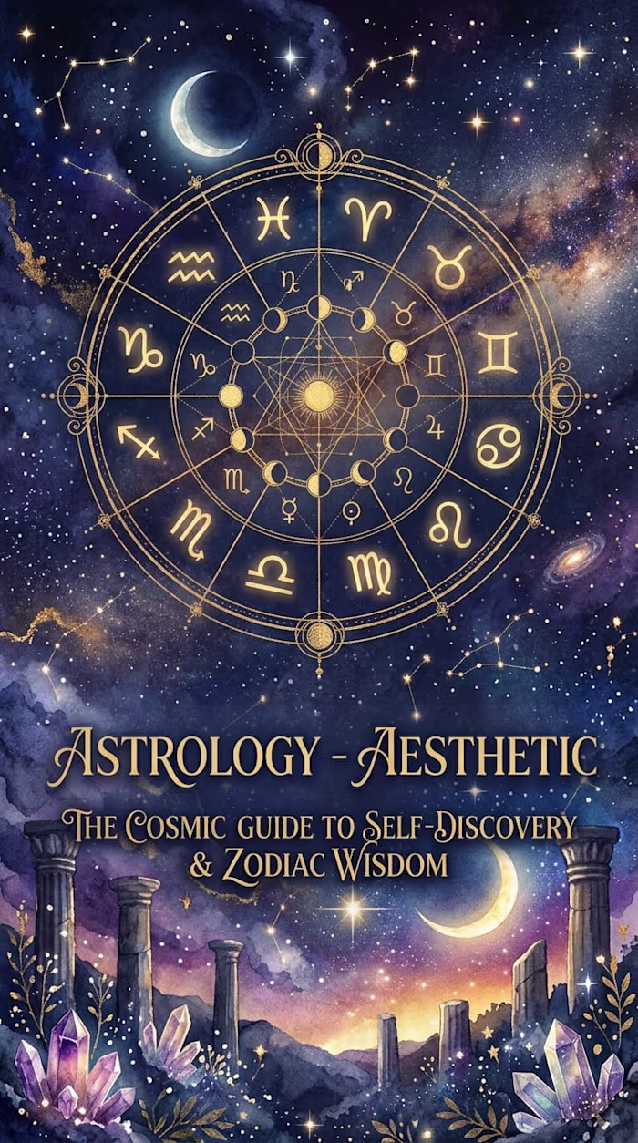 Astrology book cover made by chat gpt