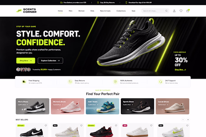 An Attractive design for website