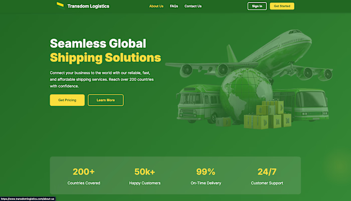 Transdom Logistics is a full-stack