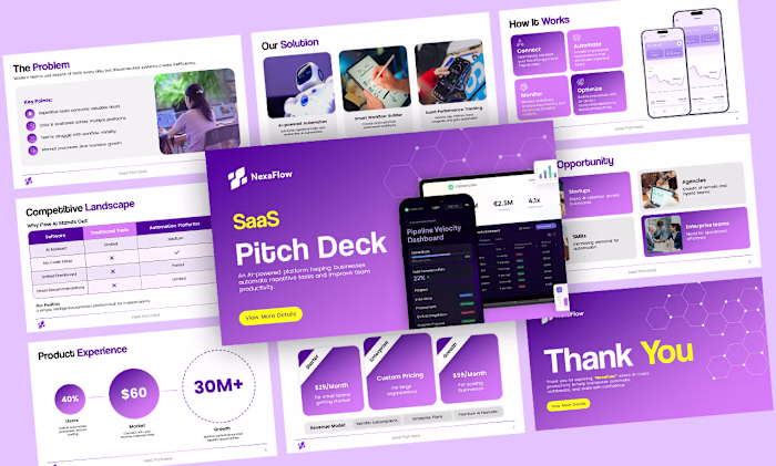 SaaS Startup Pitch Deck Design