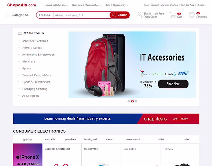 Shopedia E-commerce - website