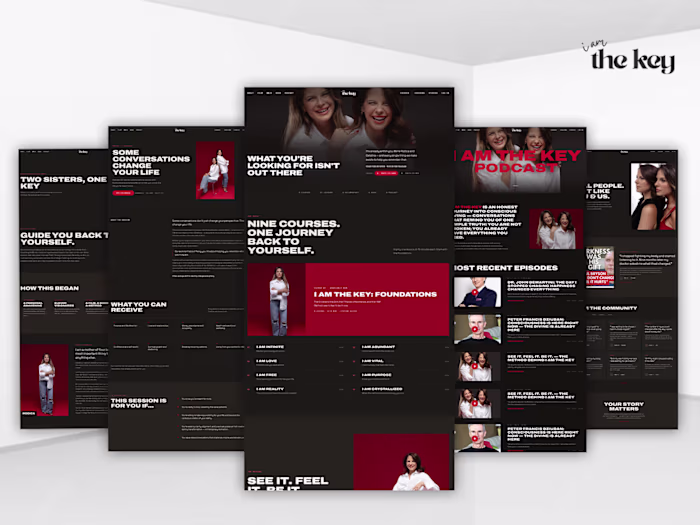 Custom Design and Development  Kajabi build for I Am The Key