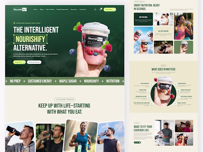 Meal Replacement Drink Webpage Design
Hello, 
Hope