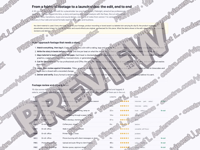 Product launch edit in four delivery formats
