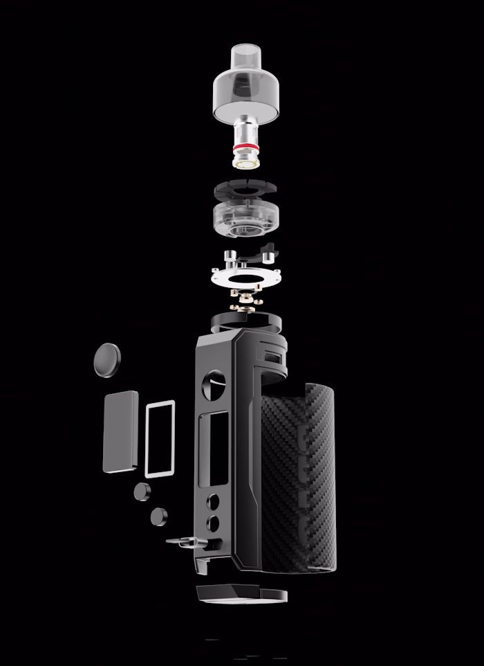 3D Visualization of VOOPOO DRAG S 60W Pod Kit