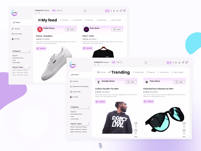 UNIK - A Crypto Based Marketplace Webapp