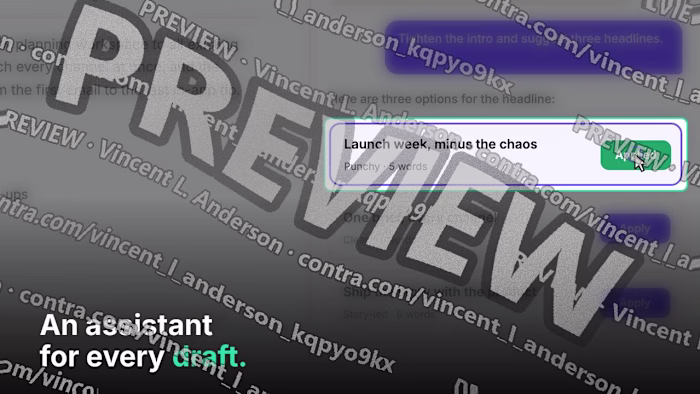Product sizzle reel: main cut, cutdowns, header loop