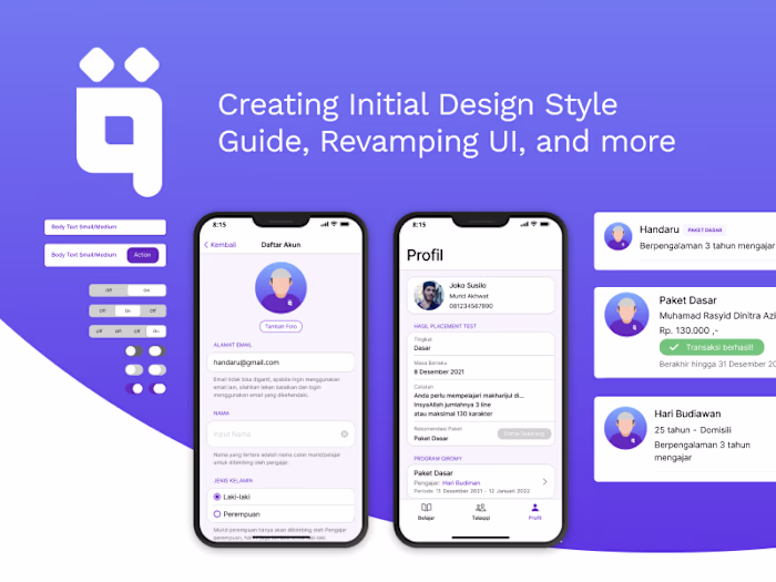 Revamping UI Design for learning Qur'an App