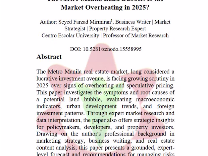 Metro Manila Real Estate Market Analysis 2025