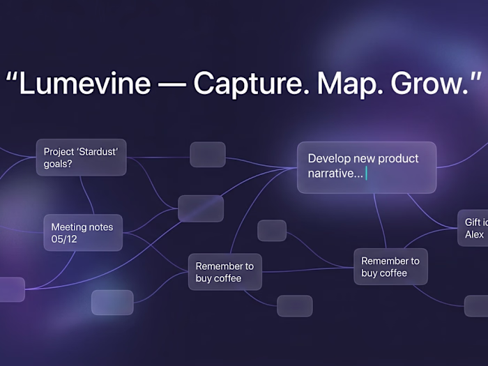 Lumevine – Local Thought-Capture & Visual Knowledge Map