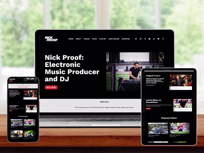 Squarespace Music Producer Website | UI/UX Design