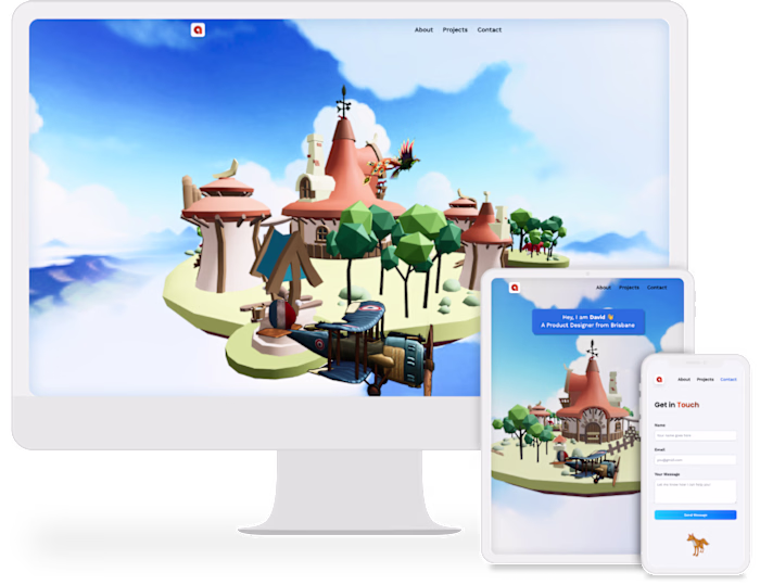 3D portfolio (React / Three.js)