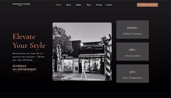 Barbershop Classic LA — Premium Business Website
