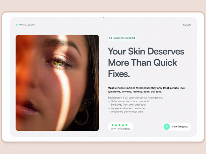 Here is my submission - Luméa A modern skincare storefront b...