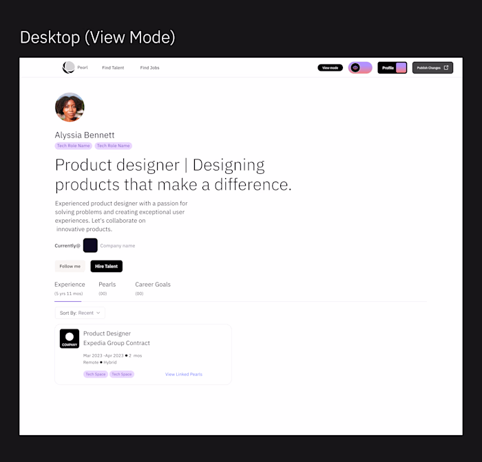 Pearl Product Redesign/Value prop