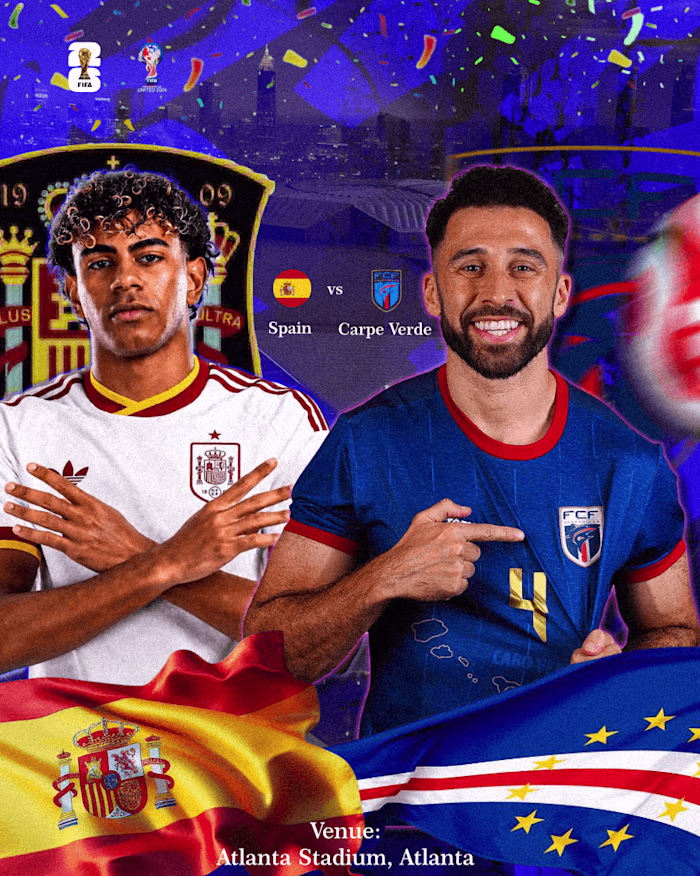 Spain vs Cape Verde Matchday Poster 🇪🇸⚔️🇨🇻