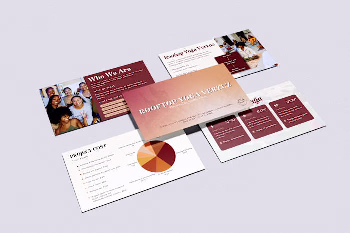 Healthy + Well Event Content Creation and Pitch Deck Design