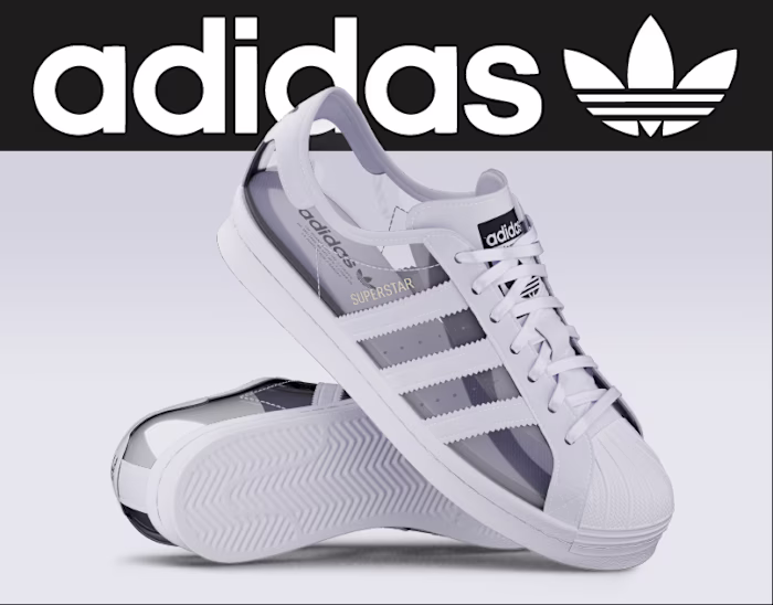 Adidas SUPERSTAR transparent | Product Rendering