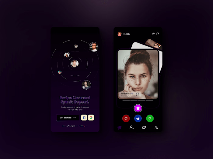 Tinder Inspired Design
