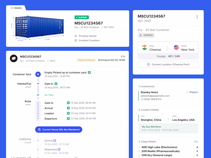 Logistics is messy; tracking it