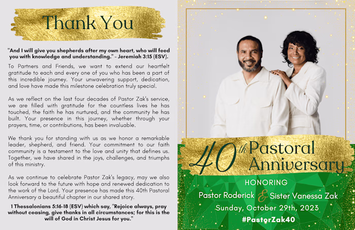 Rejoice Church Invitation Print Design