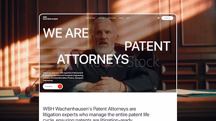 A corporate website for a law firm.