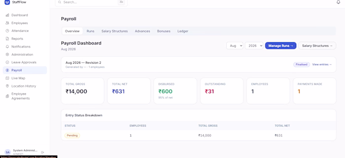 Built a custom HRMS with