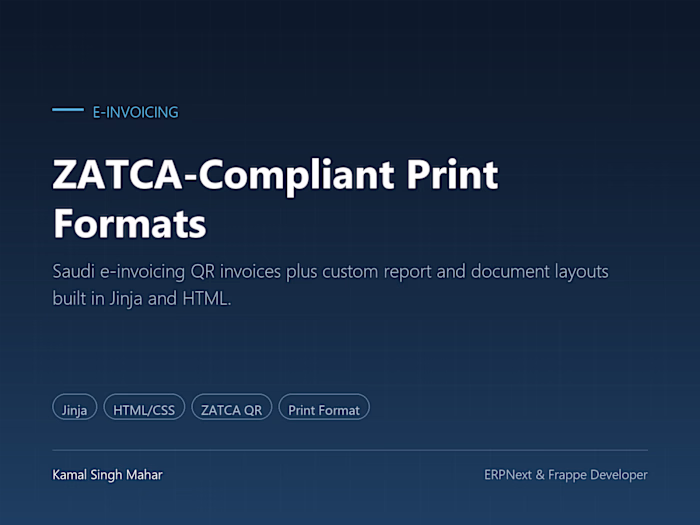 ZATCA-Compliant E-Invoicing Print Formats