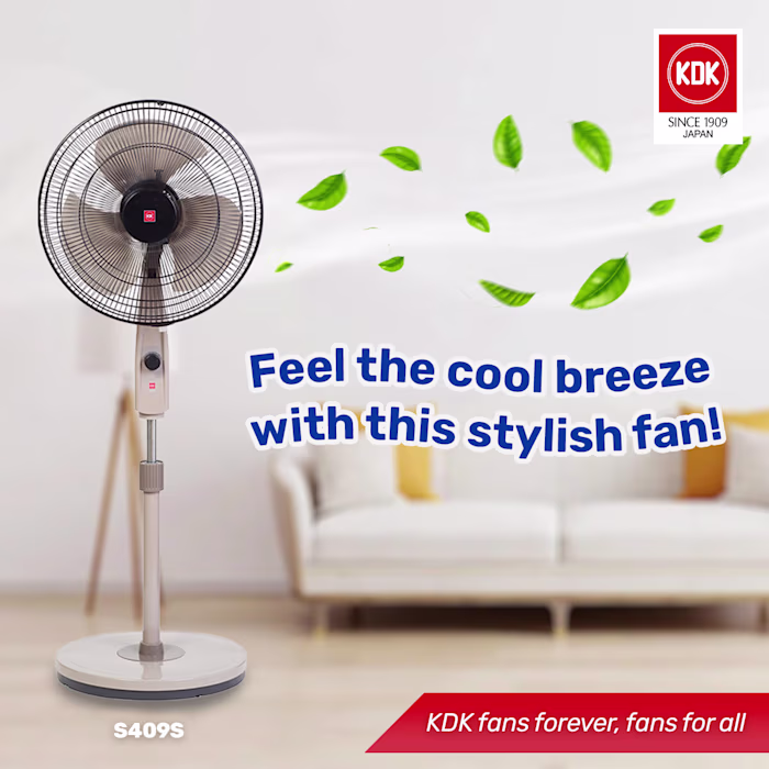 Feel the cool breeze with this stylish fan!