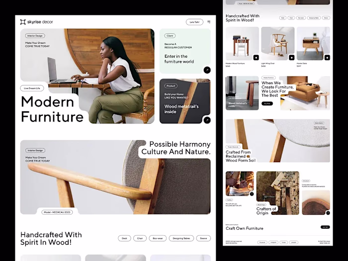 eCommerce Website: Skyrise Decor Landing Page We designed th...
