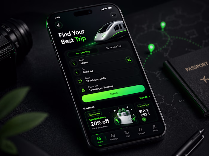 Travel Booking App UI — Premium Mobile Experience