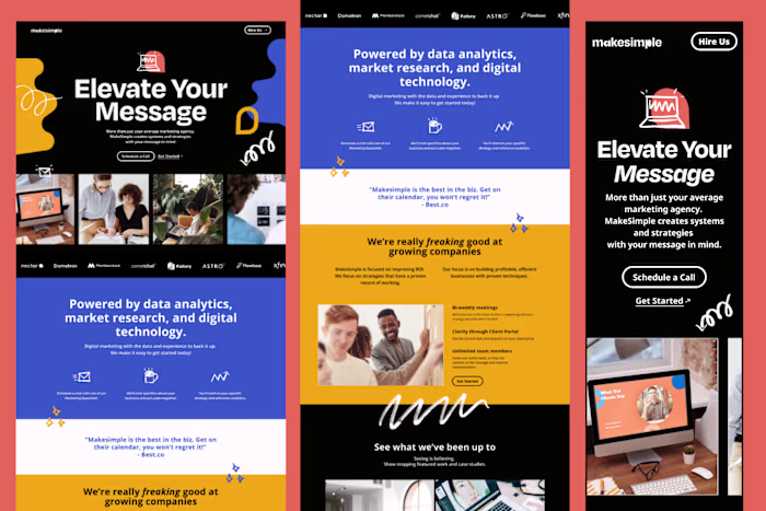 MakeSimple Webflow Template