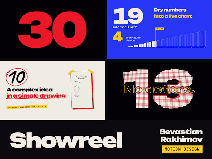 Motion Design Showreel: a 30-Second Countdown