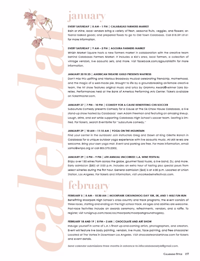 Magazine Layout for Calendar